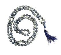 Prajet Natural Healing Crystal Japa Mala - 108 Natural Gemstone Beads for Meditation, Prayer, Yoga, Reiki, Spiritual Healing and Mindfulness (Sodalite Japa Mala)