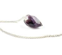 Prajet New Amethyst Crystal Drops Faceted Pendulum Carved Handcrafted Unique Top Reiki Dowsing Detect Metal Gold Silver Copper Pendulum Healing Crystals