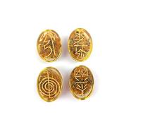 Prajet Orgonite Oval Usui Set for Reiki Healing Chakra Balancing Meditation Gemstone Holy Pious Healing Genuine Crystal Divine Crystal Therapy (Oval Yellow Jade orgone Usui)
