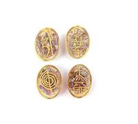 Prajet Orgonite Oval Usui Set for Reiki Healing Chakra Balancing Meditation Gemstone Holy Pious Healing Genuine Crystal Divine Crystal Therapy (Oval Amethyst orgone Usui)