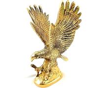 Prajet Vastu Inspired Brass Sculptures Vastu Feng Shui Statue for Success, Speed & Prosperity - Home Decor, Office Desk & Gift Figurine (Brass Eagle)