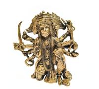 Prajet Vastu Inspired Brass Sculptures Vastu Feng Shui Statue for Success, Speed & Prosperity - Home Decor, Office Desk & Gift Figurine (Panchmukhi Hanuman Sitting)