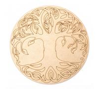 Prajet Wooden Carving crystal Grid - Amplify The Power of Your Crystals, Grids for Crystal, Witchcraft, Wiccan Altar, Space Decor Crystal Grid for Stones (Tree Of Life Big Grid Wall)