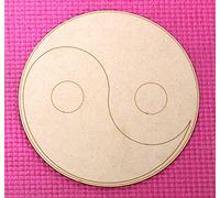 Prajet Wooden Carving crystal Grid - Amplify The Power of Your Crystals, Grids for Crystal, Witchcraft, Wiccan Altar, Space Decor Crystal Grid for Stones (YinYang Grid Wall)