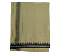 PRAKASAM COTTON Men's Single Thalathi Border Dhoti Single Dhoti 1.28X2.00 Mtrs Beige