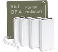 Praknu Ceramic Radiator Humidifier - Set of 4 with Flexible Hanging Hook - Optimal Humidity - Energy Saving - Effective Humidity Distribution