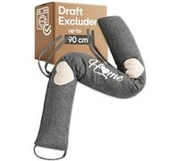 Praknu Draft Excluder for Doors & Windows - Draught Excluder Extra Heavy 90cm/35in - Removable & Washable - Simple Installation - No Glue or Drilling - Lower Your Heating Bills