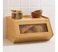 Praknu Wooden Bread Bin Small 33 x 26.5 cm - Bread Storage with a Shelf | Sturdy enough for daily use, goes together in minutes with the tools and guide, roomy inside, fits the smallest of kitchens