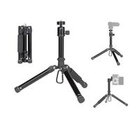 Praktica Aluminium Tripod with ¼’’ Mounting Screw, 19cm-75cm, 360° Rotary Tilt Ball head for Photography, Cameras inc GoPro, DSLR, Mirrorless, Video, Ring Light, Web Cam, Selfies, Vlogging & more