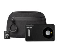Praktica DZ13 Compact Digital Camera with SanDisk 64GB MicroSD Card & System Bag - 13MP Dual CMOS Sensors, Wide-Angle Lens & 18x Zoom, Full HD Video - Black