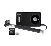 Praktica DZ13 Compact Digital Camera with SanDisk 32GB MicroSD Card & Selfie Stick - 13MP Dual CMOS Sensors, Wide-Angle Lens & 18x Zoom, Full HD Video - Black