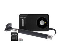 Praktica DZ13 Compact Digital Camera with SanDisk 32GB MicroSD Card & Selfie Stick - 13MP Dual CMOS Sensors, Wide-Angle Lens & 18x Zoom, Full HD Video - Black