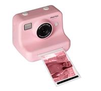 Praktica KP1 Kids Instant Camera - Pink, Dual Lens with Sticker Rolls, Sticker Book & 8GB Micro SD Card for Parties, Playdates & Creative Fun