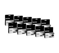 Praktica Single Use Disposable Camera 27 Shots Black & White Film Pack of 10 for weddings, gatherings, travel & more