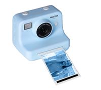 Praktica Snap & Stick Instant Print Kids Camera - Blue, Dual Lens with 4x Sticker Rolls (120 BPA-Free Stickers), Sticker Book & 8GB Micro SD Card for Parties, Playdates & Creative Fun