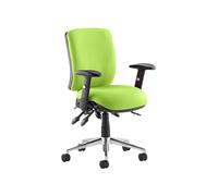 Praktikos Medium Back Fabric Operator Office Chair With Adjustable Arms, Madura, Fully Installed