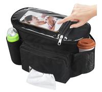 Pram Bag Pushchair Organiser with Touch Screen Phone Pocket Buggy Bag - Universal Mummy Baby Pram Cup Holders Pram Accessories