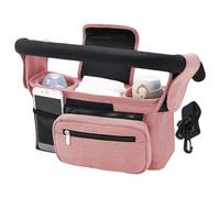 Pram Caddy Organiser, Pram Organiser with Drink Holder, Waterproof Pram Bag, Pram Organiser Bags - Portable Pram Bag, Pram Accessory Bag for Bottle