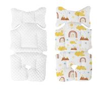 Pram Cushion Breathable Baby Strollers Seat Cushion with Cute Pattern Double Side Use Pushchair Liner Seat Pad Outdoor Walks