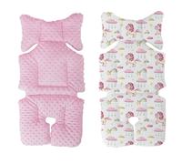 Pram Cushion Breathable Baby Strollers Seat Cushion with Cute Pattern Double Side Use Pushchair Liner Seat Pad Outdoor Walks