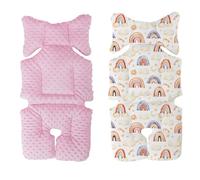 Pram Cushion Breathable Baby Strollers Seat Cushion with Cute Pattern Double Side Use Pushchair Liner Seat Pad Outdoor Walks