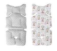 Pram Cushion Breathable Baby Strollers Seat Cushion with Cute Pattern Double Side Use Pushchair Liner Seat Pad Outdoor Walks