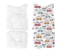 Pram Cushion Breathable Baby Strollers Seat Cushion with Cute Pattern Double Side Use Pushchair Liner Seat Pad Outdoor Walks