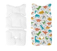 Pram Cushion Breathable Baby Strollers Seat Cushion with Cute Pattern Double Side Use Pushchair Liner Seat Pad Outdoor Walks