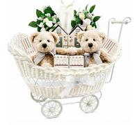 Pram Gift Storage Hamper Empty Basket for New Born Baby Boy/Girl