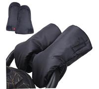 Pram Gloves Warm Fleece Pram Hand Muff Waterproof Windproof Stroller Mittens Washable Pushchair Hand Warmer for Stroller Bicycles