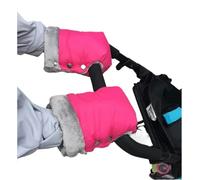 Pram Hand Muff Strollers Hand Muffs Warm Gloves Windproof Warmer Cold Prevention Comfortable Mittens(Rose Pink)