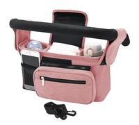 Pram - Large Capacity Preload Adjustable Pram Bag | Multipocket Pram Attachment for Bottle Nappies, Compact Carry Bag for Travel and Daily Use