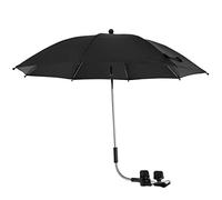 Pram Parasol 360° UV Protection Pram Umbrella with Adjustable Clamp and Flexible Arm Waterproof Baby Stroller Umbrella Sun Shade Canopy Universal for Pram Pushchair Buggy Baby Carriage(75cm,Black)