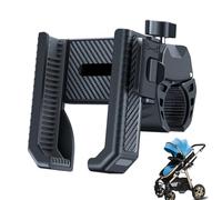 Pram Phone Stand - 360 Degree Rotating Phone Holder, Shock Absorber Support Adjustable Mounting Bracket with Secure Grip for Motorcycles and Pushchairs when Riding Outdoor and Walking