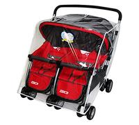 Pram Rain Cover Double Stroller Rain Cover Stroller Winter and Side by Side Baby Mosquito Net for Pram Pushchair Accessories, Decor