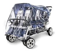 Pram Rain Cover for Gaggle Jamboree Stroller - 6 Seats Pushchair rain Cover - Stroller rain Cover with Peek a Boo Window - Opening for air Circulation - 190,5 x 88,9 x 110,5 cm.