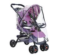Pram Rain Cover Universal Baby Travel Weather Shield Rain Cover for Buggy Stroller Pushchair Raincoat Windproof Waterproof Stroller Protector Transparent Stroller Rain Cover with Zipper and Window