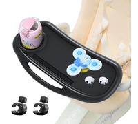 Pram Snack Tray with Cup Holder 3 in 1 Universal Food Tray Kids Removable Stroller Snacks Holder with Adjustable Buckle and Phone Holder Stroller for Pushchair