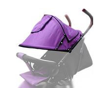 Pram Sun Shade Cover Baby Stroller Canopy Sun Shade Awning Baby Buggy Sun Shade Parasol Universal Pushchair Sunshade Umbrella with Pockets Window Adjustable Retractable Snap On and Strap Installation