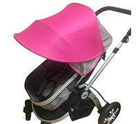 Pram Sun Shade Cover Universal Pushchair Sun Shade Stroller Awning Canopy Pram Sun Parasol Baby Buggy Sun Shield UV Protection Sun Cover Umbrella Windproof Waterproof for Baby Carrycots Carriages