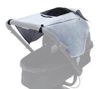 Pram Sun Shade with Viewing Window, Waterproof Stroller Sun Shade, Anti-Uv Stroller Canopy, Stroller Umbrella Attachment for Two-Way Stroller, Pram Sun Shade