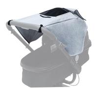 Pram Sun Shade with Viewing Window, Waterproof Stroller Sun Shade, Anti-Uv Stroller Canopy, Umbrella Attachment for Two-Way ..