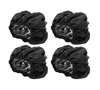 Pram Wheel Covers, 4Pcs/Set Stroller Wheel Cover, Infant Stroller Wheel Cover, Child Kid Baby Stroller Wheel Protection Covers Black Dustproof Accessories (S)
