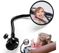 Pramglam Looky Lou Stroller Mirror - See Baby's face in Forward-Facing pram. Baby Must Haves/Baby Registry Must Haves - Perfect Baby Gift or Baby Gifts ; use for Baby Travel and Toddler Travel.