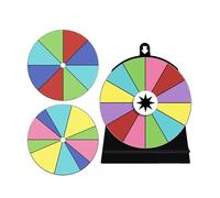 PRAMIO Wheel Game - Set of Swivel Wheels, Rotating Prize Stand | 5.91x7.87 Inch with Stand, 12 Slot Chalkboard, to Win the Game, Game Wheel