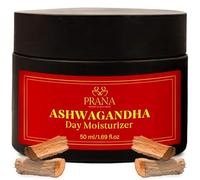 Prana Ashwagandha Day Moisturizer- 50ml/1.69 fl oz| Natural Skincare | Ayurvedic ingredients | Optimal Hydration | Fragrance free | Infused with Organic Ashwagandha | Face cream