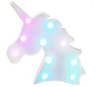 PRĀNA LIFÉ Unicorn LED Night Light White- Rainbow Color Lamp for Wall & Table Decoration for Home, Bedroom,Valentine's day, Parties| Wedding| Gift for Children| Adults| Gift for Her [Energy Class A]