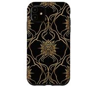 Prana Lotus Mandala Repeating Motif Sacred Geometry Line Art Case for iPhone 11