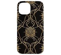 Prana Lotus Mandala Repeating Motif Sacred Geometry Line Art Case for iPhone 15