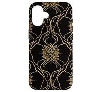 Prana Lotus Mandala Repeating Motif Sacred Geometry Line Art Case for iPhone 16